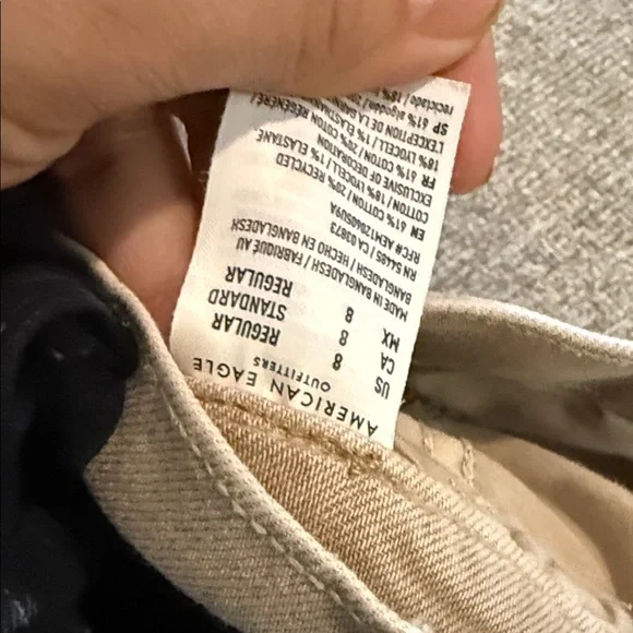 American Eagle Outfitters Beige Wide-Leg Pants - Picture 3 of 4